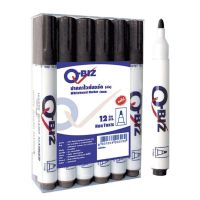 Q-BIZ คิวบิซ ปากกาไวท์บอร์ด สีดำ แพ็ค 12 ด้าม ปากกา