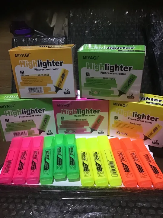 Wholesale HIGHLIGHTER Assorted colors, 12 pcs./ 1 box Lazada PH