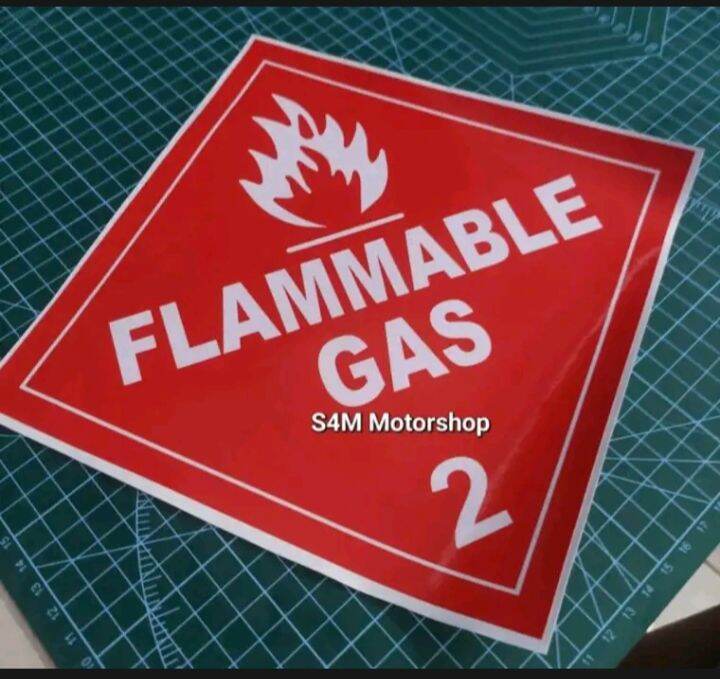 flammable gas 2 sticker 30 cm Lazada PH