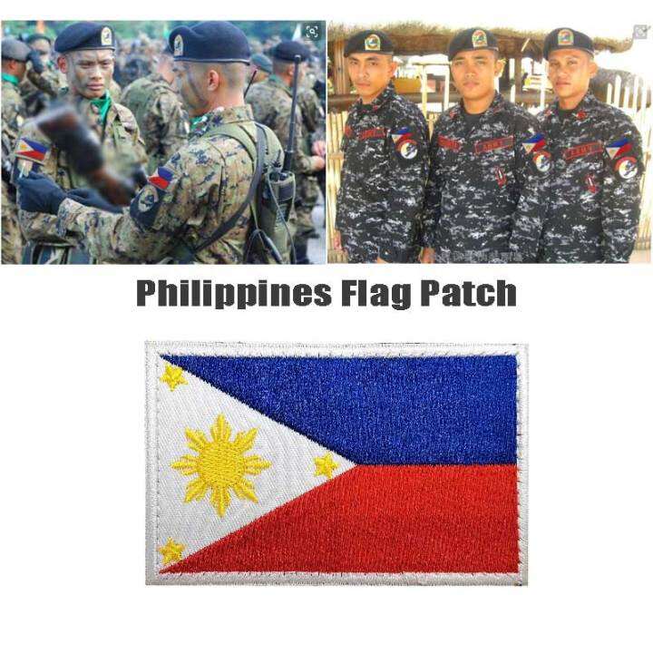 Philippine Flag Patch Embroidery Philippine Flag Pinas Bandera 3*2