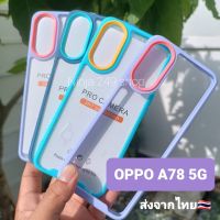 เคส Oppo A78 5G ขอบซิลิโคน+หลังใส