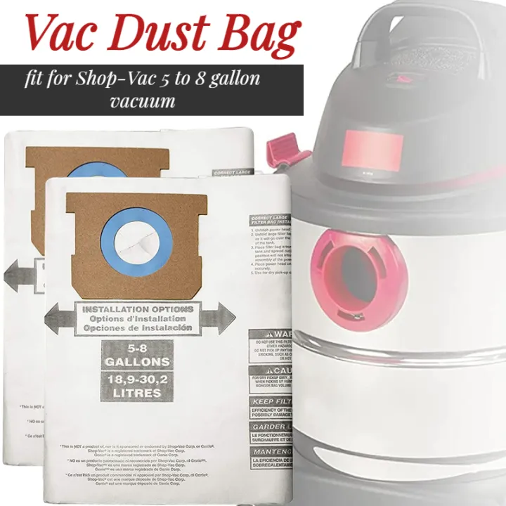 Dust Bags Type E Universal Dry Vac Dust Bag Replacement Bags 9066100