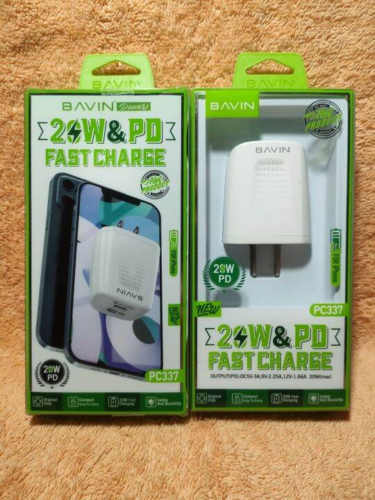 BAVIN 20W PD Fast Charger Adapter, TypeC Port, Compatible for iPhone