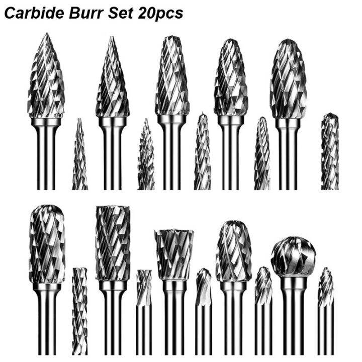 Carbide Burr Set Die Grinder Rotary Tool Rasp for Dremel Wood Carving