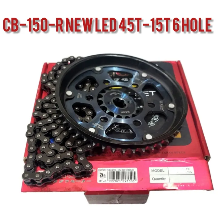 GEAR SET CB150R NEW LED / SPROCKET SET CB150R NEW 6 HOLE Lazada Indonesia