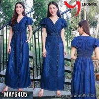 แม๊กซี่เดรสยีนส์, แซกยีนส์ยาว ,เดรสยีนส์ยาว,ชุดยีนส์ยาว ชุดยีนส์ Dress Jeans MAY6405 Leonine