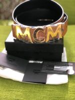 เข็มขัด MCM หัวเข็มขัดอักษร MCM สีทอง ขนาด1.75 นิ้ว สีคลาสิกแบบฉบับMCM
