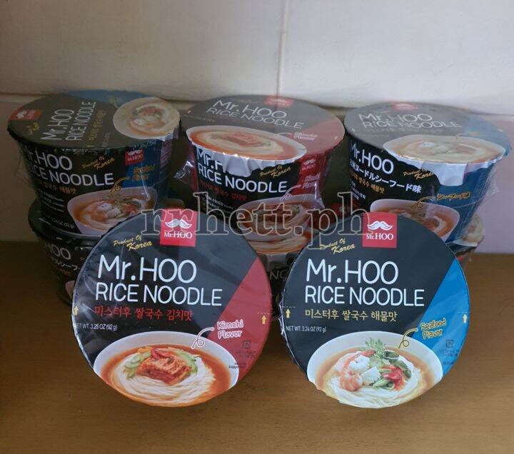 rrhett.ph KOREA MR. HOO RICE NOODLE KIMCHI SEAFOOD FLAVOR NONFRIED