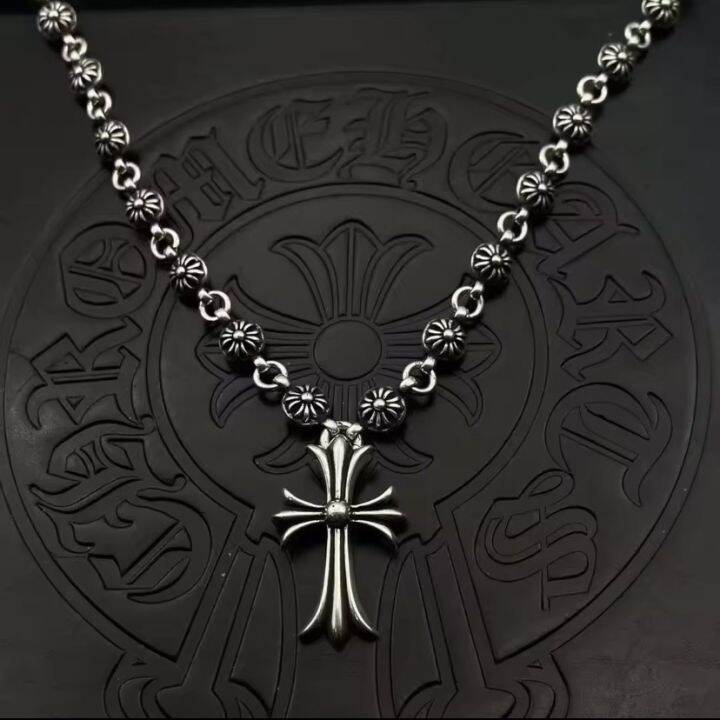 ⚜️สร้อยคอโครมฮาร์ท ⚜️พรีเมียม Chrome Hearts Necklace GD Lazada.co.th