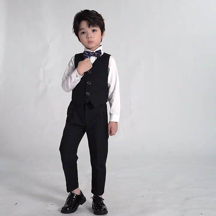 3PC Suit for Kids Tuxedo for Baby Boy Formal Suit Korean Version