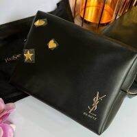 YSL Beaute Black Makeup Bag Pouch ? ปักดาว+หัวใจ