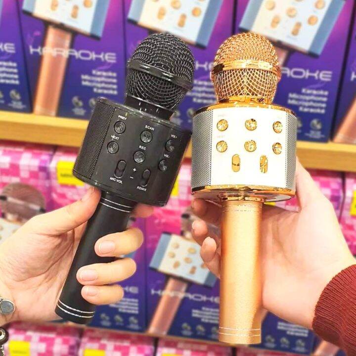 KARAOKE MIC / MICROPHONE With BUILT IN SPEAKER by Miniso Lazada PH