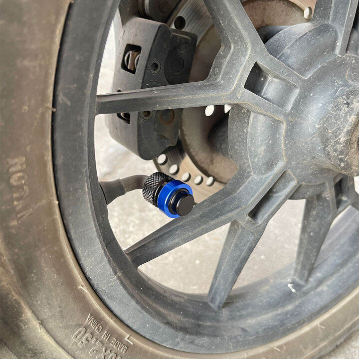 Motorrad Ventilkappen - Alu Design In Blau Für Yamaha MT Modelle