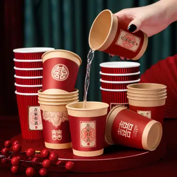 10Pcs / Set High Quality 450ML Red Disposable Plastic Cup Party Cup Bar  Restaurant Supplies Houseware Goods