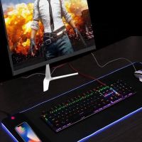 พร้อมส่งจากไทย?? แผ่นรองเมาส์เกมมิ่ง RGB Gaming Mouse Pad มาพร้อมแสงไฟ RGB ชาร์จมือถือแบบไร้สายได้