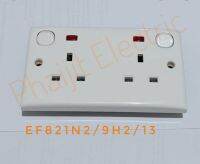 Switched Sockets British Standard EF821N2/9H2/13 Haco Genuine Product Duplex British Standard Switched Sockets Sets With Lamp