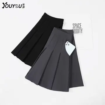 Elastic waist shop skirt black