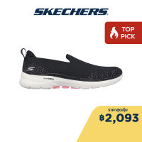 Skechers สเก็ตเชอร์ส รองเท้าผู้หญิง Women GOwalk 6 Bright Stars Shoes - 124572-BKPK Air-Cooled Goga Mat Dual-Density, Hyper Pillar Technology, Machine Washable, Ortholite, Ultra Go, Vegan