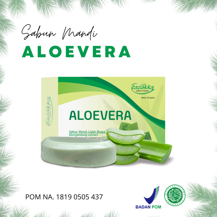 ALOEVERA Sabun Mandi Batang Herbal Tazakka Asli Original 90 Gram Lidah ...