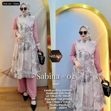 Jual Setelan Tunik Celana Jersey Wanita Sabina Set By LAYRA