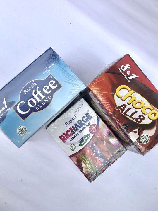 ROYALÉ DRINK MIXES [Recharge Herbal Drink, Blend Coffee & Choco All 8