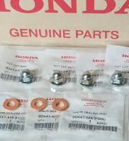 น็อตฝาสูบ+พร้อมแหวนกันรั่ว Honda W125S,R,I ไฟเลี้ยวบังลม, ดรีม125, W125X, W125i ปลาวาฬ 2012/2020 อะไหล่แท้ศูนย์ (ต่อ1ชุด)