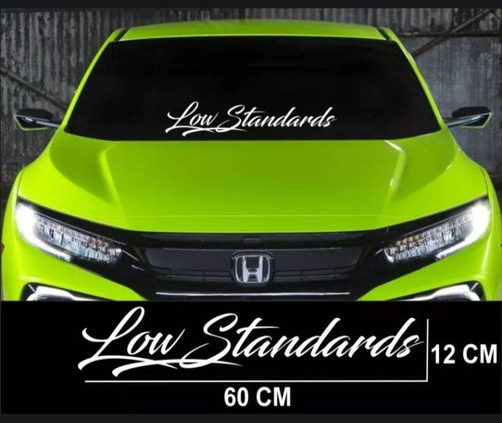 Stiker Mobil Stiker Tulisan Kaca Stiker Low Standard | Lazada Indonesia