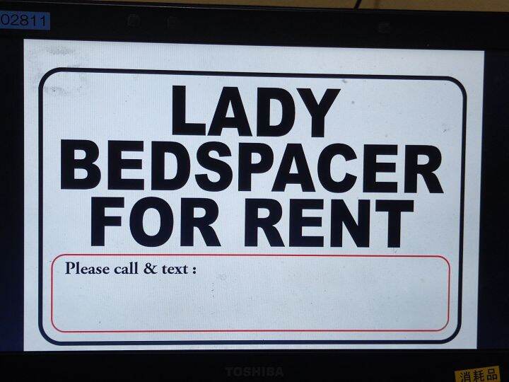 lady bedspacer for rent Made By Hard PVC Plastic (like ATM and ID) 7