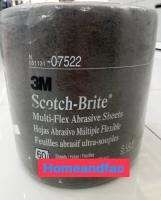 สก๊อตไบรท์ scotch-brite 3M 07522 สีเทา 8” ขัดไม้ ขัดสนิม สก็อตไบร์ทม้วน