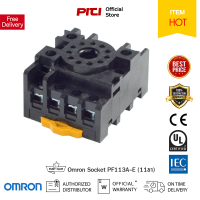 Omron ซ็อคเก็ต PF113A-E SOCKET 11 ขา ฐานรีเลย์สำหรับติดตั้งบนรางและติดตั้งแบบใช้สกรู  (สำหรับ MKS3)