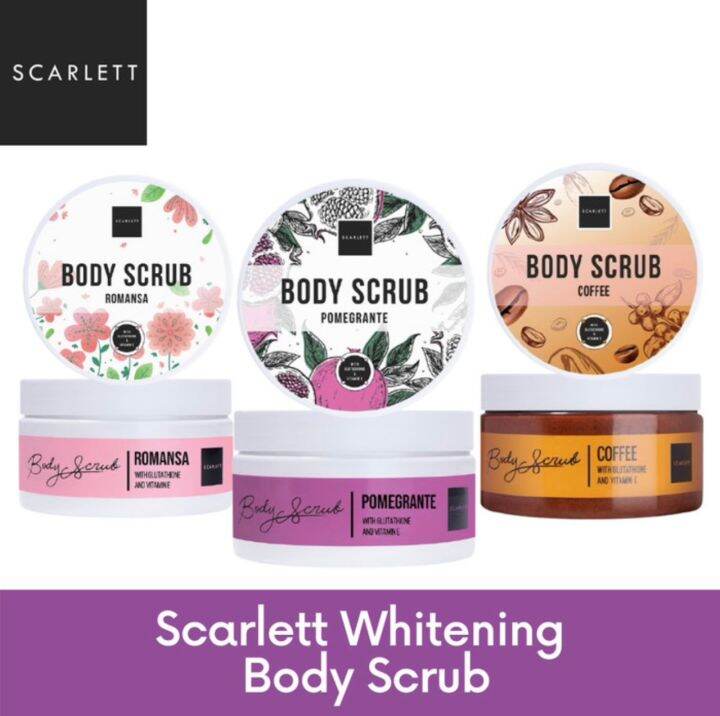 Scarlett whitening body scrub Lazada