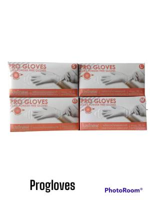 Progloves latex powder free gloves 100 pcs/box.