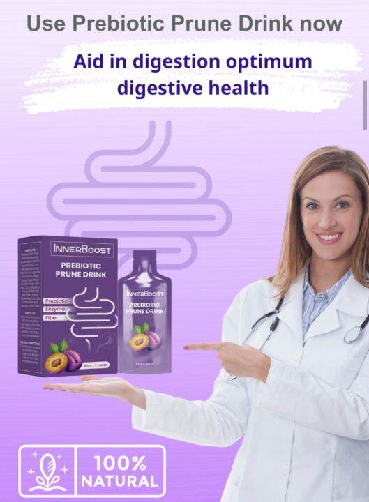 Inner Boost PREBIOTIC PRUNE DRINK Improve Digestive System Laxative