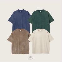 THEBOY-TEE BASIC VINTAGE OVERSIZED เสื้อวินเทจสีพื้นทรงโอเวอร์ไซส์