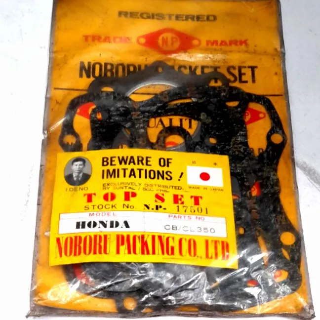 HONDA CB350, CL350 TOP HEAD GASKET SET "NP" "NOBORU" BRAND (17B