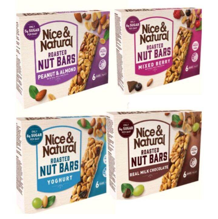 New Zealand Natural Protein Bar Roasted NutBar Peanut and almond 6bars