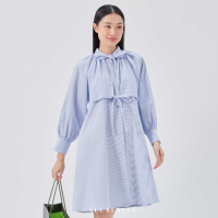 ALL BEAUTE เดรสผู้หญิง ทรง Oversize รุ่น Jenine dress สีฟ้า