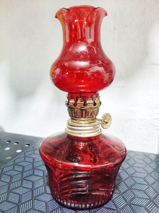 RED VINTAGE GLASS LAMP | Lazada PH