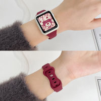 สายนาฬิกาเหมาะสำหรับ iWatch พร้อมเคสป้องกันสายนาฬิกาสมาร์ทวอทช์แอปเปิ้ล applewacth สำหรับผู้หญิง watchs8 applewatch7/6/5/4/3/SE2สายนาฬิกา psnld รุ่น s8s7