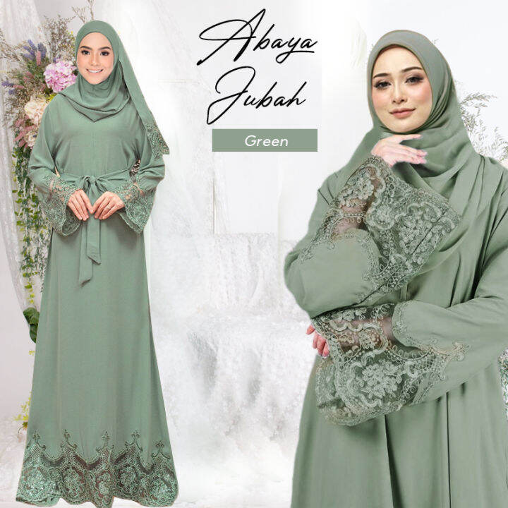 JOJOBars Embroidery Jubah Abaya Plain Women Fashion Muslim Dress Long