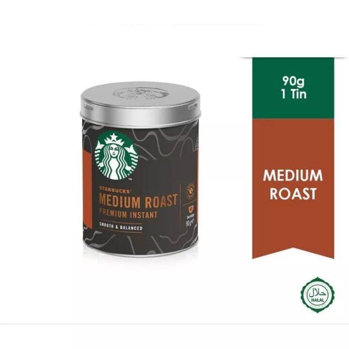 STARBUCKS MEDIUM ROAST PREMIUM INSTANT COFFEE TIN 90g / 40 servings