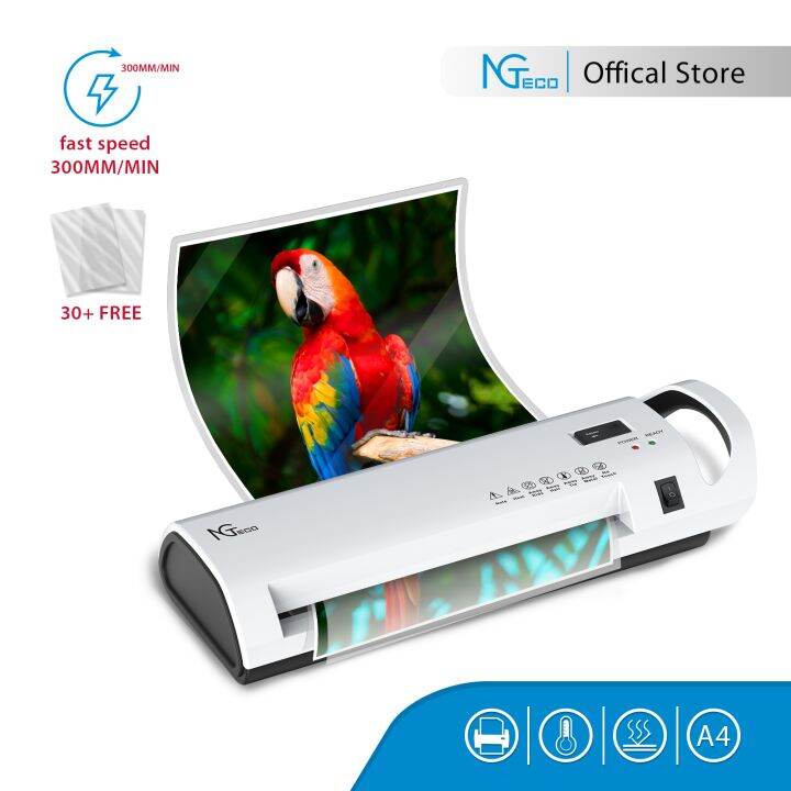 NGTeco Laminating Machine A4 Laminator Fast Lamination, Rapid Heating