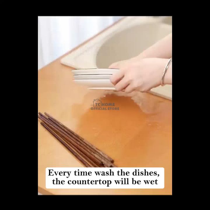 Drain Pad Rubber Dish Drying Mat Super Absorbent Drainer Mats Tableware  Bottle Rugs Kitchen Dinnerware Placemat