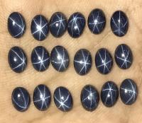 ไพลินบลูสตาร์กระจาย 6x4mm หินธรรมชาติ 100% Diffused blue star sapphire 6x4mm 100% natural gemstone