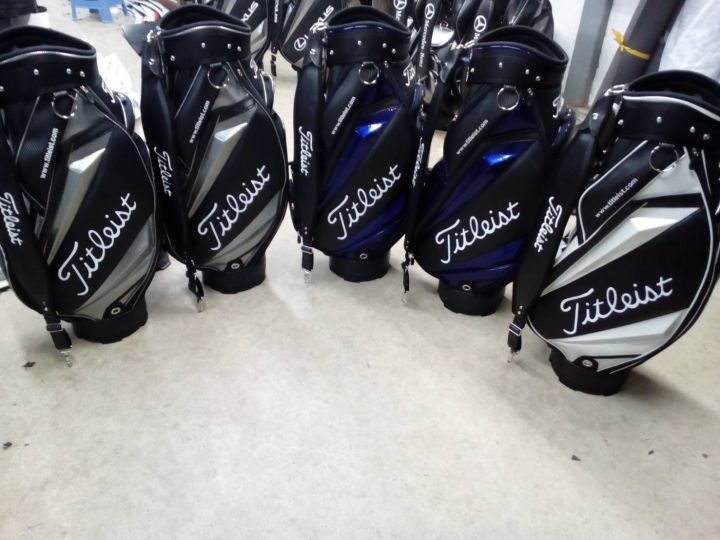 ถุงกอล์ฟ-titleist-ขนาด9-นิ้ว-หนังpvc-ลายเคฟล่า