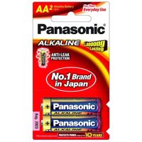 Panasonic Alkaline ถ่าน AA พานาโซนิค ถ่านอัลคาไลน์ ขนาด AA (แพ็ค 2 ก้อน)