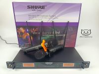 ไมค์ลอย (ชนิดไมค์คู่) คุณภาพสูง Shure UR-24 D รุ่น4เสา ไมค์ลอยคู่ สินค้าคุณภาพ เกรดAAA เสียงดีมาก สัญญาณไกล รุ่น4เสา *Ch-A 694-703 MHz *Ch-B 748-758 MHz คุ้มมากๆได้ 2 ความถี่ในไมค์เครื่องเดียวกัน