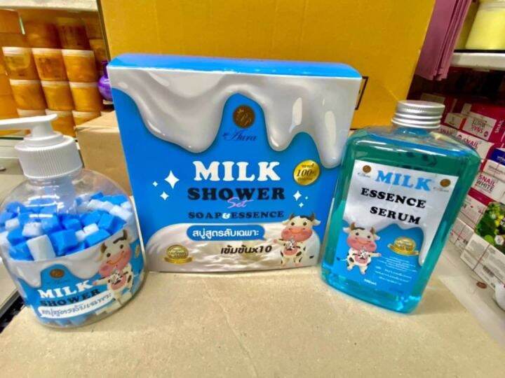 milk-essence-shower-soap-สบู่สูตรลับเฉพาะ-สบู่นมวัว-เอสเซ้นส์นม-อาบสะอาด-ผิวนุ่มชุ่มชื่นน่าสัมผัส