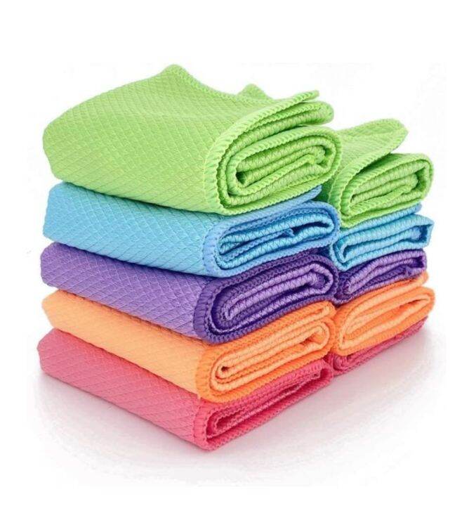 Easyclean microfiber cloth set เซทผ้าไมโคไฟเบอร์ (1แพ็คบรรจุ5ผืน คละสี
