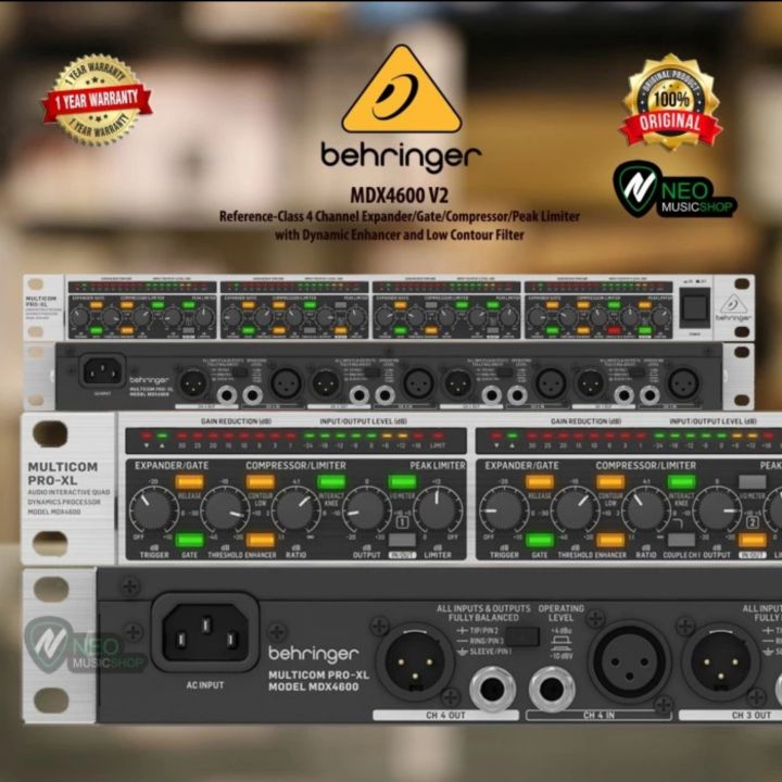 Behringer MDX4600 V2 Reference-Class 4 Channel Expander/Gate